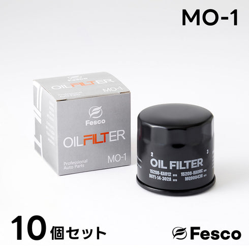 【10個セット】MO-1 オイルフィルター マツダ・スバル・日産・三菱 オイルエレメント FESCO B6Y1-14-302A PE01-14-302 15208-KA012 15208-AA100 15208-HA000 AY100-KE001 FESCO(フェスコ)