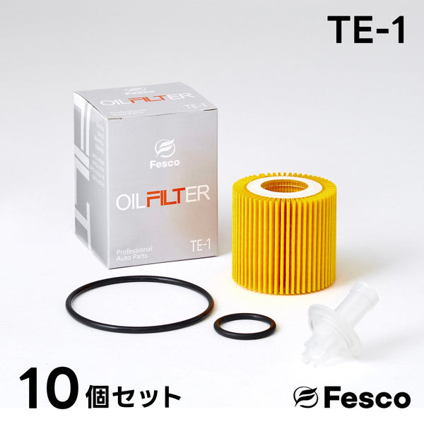 【10個セット】TE-1 オイルフィルター  トヨタ・レクサス・スバル・ダイハツ オイルエレメント FESCO 04152-40060 04152-37010 04152-37010-79 04152-B1010 FESCO(フェスコ)