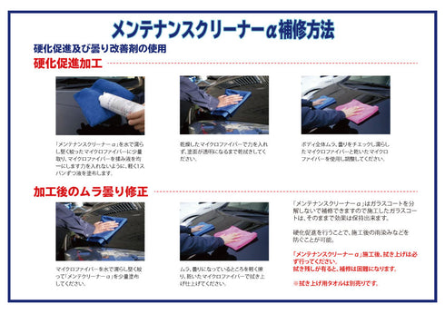 メンテナンスクリーナーα 500m コーティング施工車用メンテナンス剤 ガラスコーティング補修 硬化促進 雨染み対策